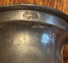 Antique English 1 Gill Pewter Tankard Measure 5 oz G IV 1826 VH + Other Markings — photo 3