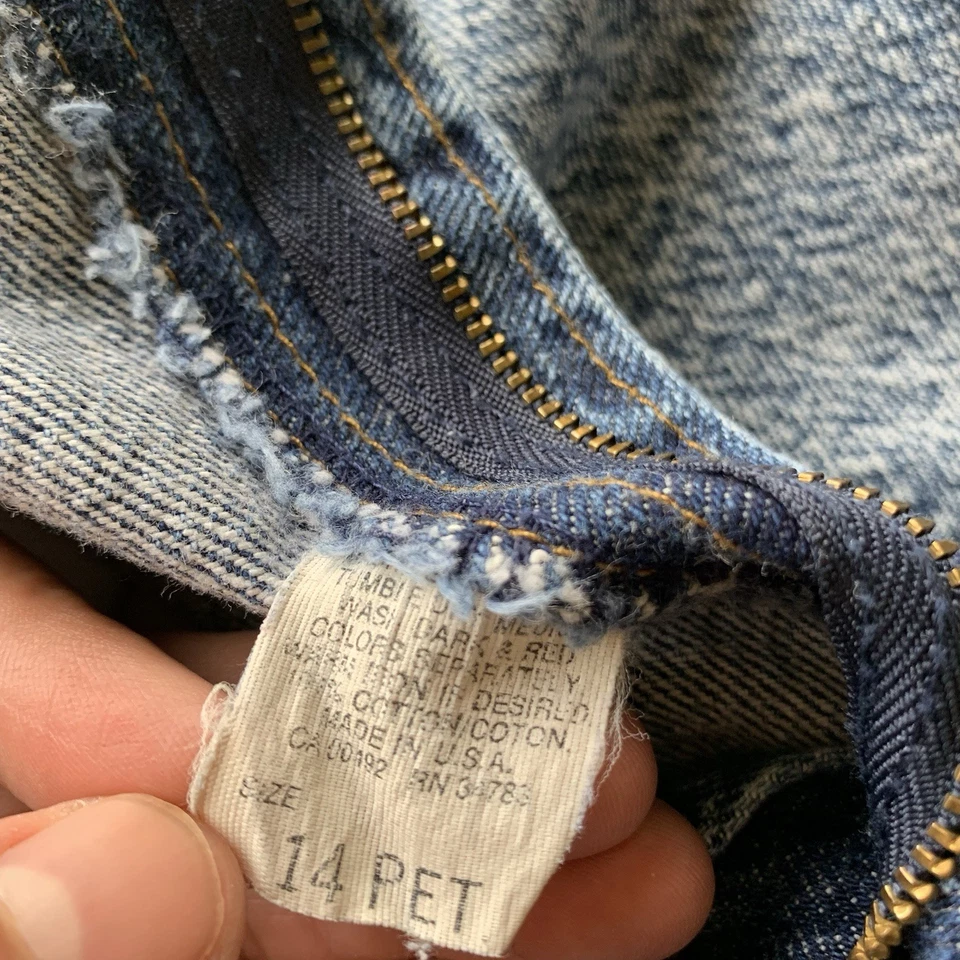 Pantalones de mezclilla para mujer Lee de colección años 80 90 cintura alta lavado ácido mamá cónicos EE. UU. 14P Foto 3 de 4