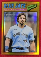 2026 Topps Heritage ADDISON BARGER #370 Gold Refractor /50 Blue Jays