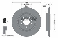 2 X Bremsscheibe Textar 92126803 FüR Volvo XC90 I