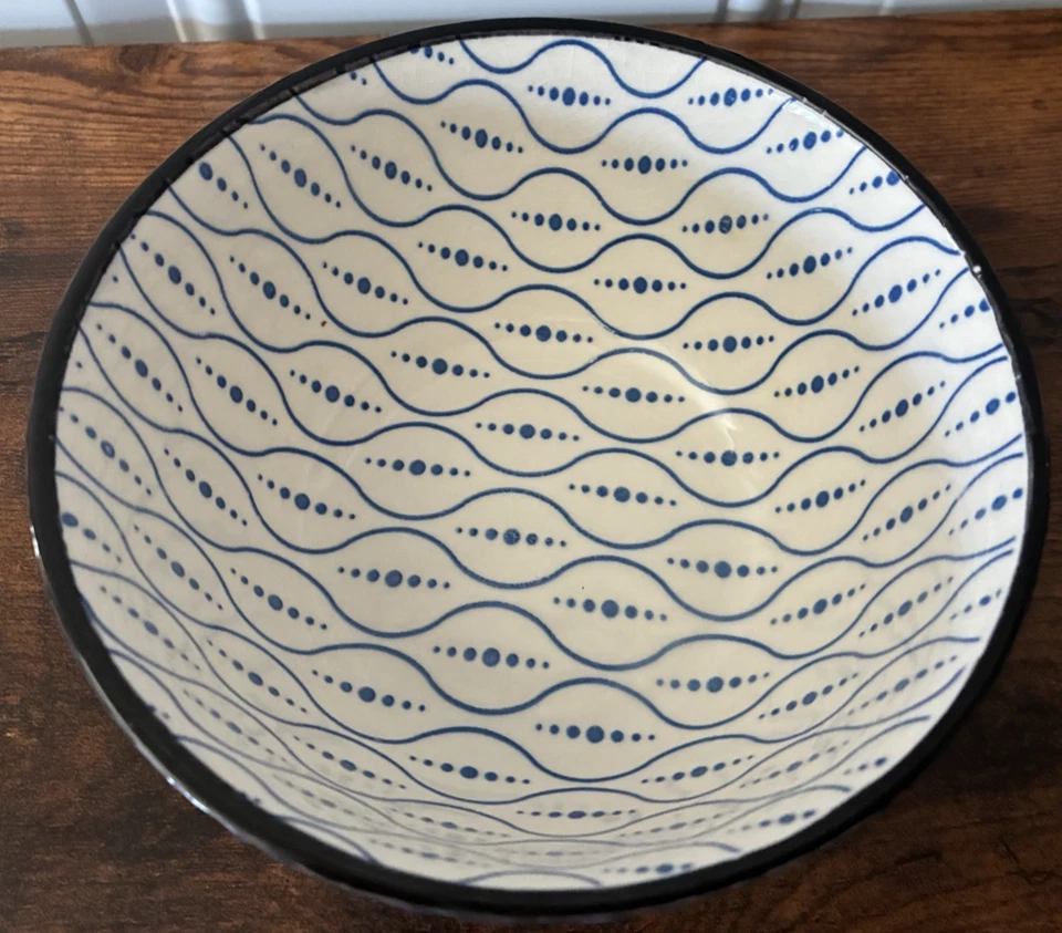 Cuenco de cerámica decorativo azul Pfaltzgraff Foto 2 de 3