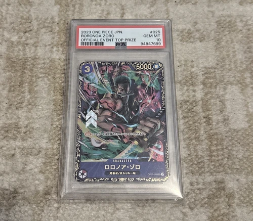 One Piece Card OP01-025 Flagship Event Top Prize Roronoa Zoro Japanese PSA 10