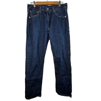 Levis 501XX Shrink-To-Fit Original Button-fly Dark Wash Jeans Mens 32 x 31