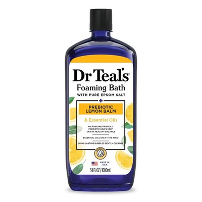 Dr Teal's Schaumbad mit reinem Bittersalz präbiotische Zitronenmelisse mit Essential