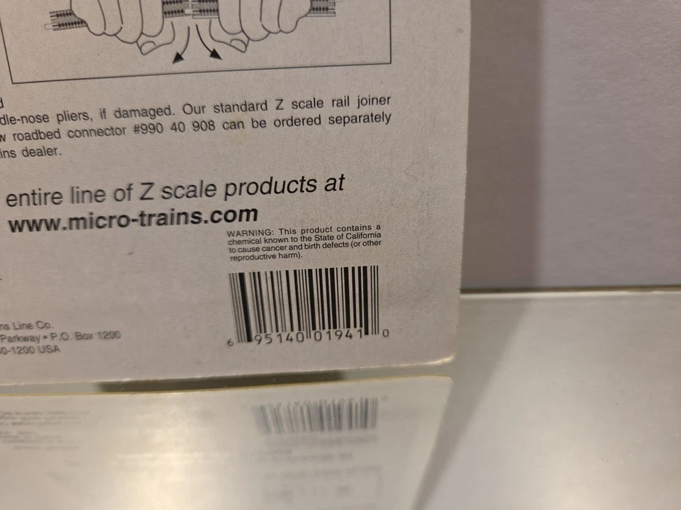 Micro Trains Line MTL Z Gauge Left Hand 13° R490mm 99040915 Switch Turnout  - Image 4 of 4