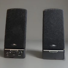 Cyber Acoustics CA-2014 2.0 Computer Speakers PC Wired Volume Headphone Jack