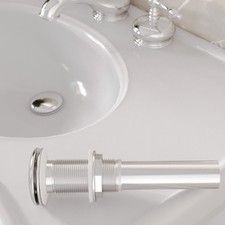 Chrome Pop-up Drain without Overflow w/Mounting Ring Renovators Supply