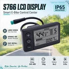 S866 LCD Display 24/36/48V Compatible IP65 Waterproof E-Bike Data Monitor Panel