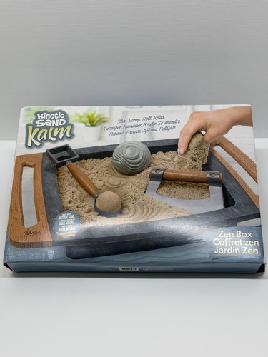 KINETIC SAND KALM ZEN BOX - Zen Sand Garden Sandbox Fidget Toy Kit - Open Box