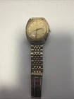 Vintage 1976 Timex Viscount Automatic Men Gold Tone Calendar Watch