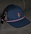 NEW PUKKA Polyester Mesh Rope Cap Hat SHINNECOCK HILLS GOLF CLUB Blue Adjustable