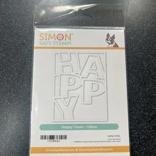 Simon Says Stamp Happy Cover Plate Die~~New in Package/Out of Stock from SSS