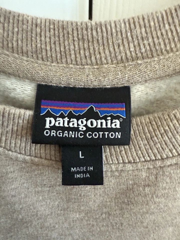 Толстовка Patagonia, желтовато-коричневая, логотип спереди, большая - Изображение 2 из 4