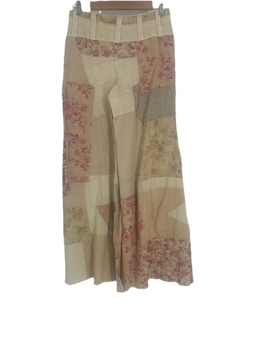 Free People Savannah Patchwork Flared Pants 4 Floral Hippie Boho Cottagecore - Picture 7 of 13