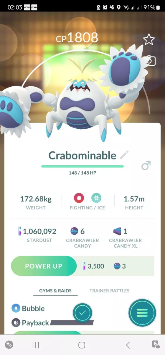 Crabominable, Pokémon