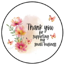 THANK YOU SUPPORTING MY SMALL BUSINESS ENVELOPE SEALS LABELS STICKERS