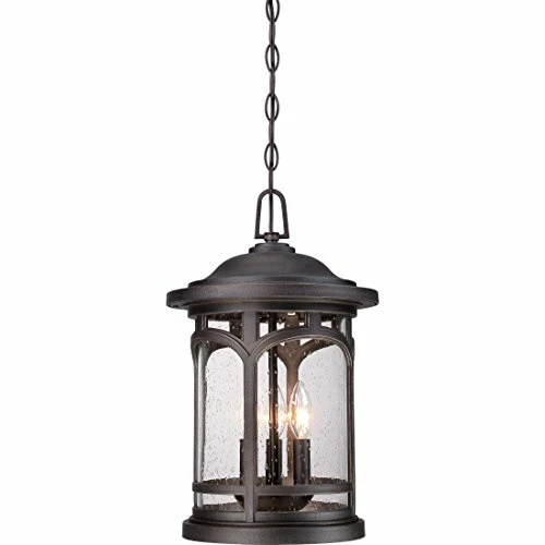 Quoizel MBH1911PN 3 Light Hanging Outdoor Lantern Fixture, Palladian Bronze - Picture 6 of 9