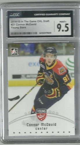2015 LEAF ITG CHL Draft #21 Connor McDavid Young Stars CGC Mint+ 9.5 Oilers