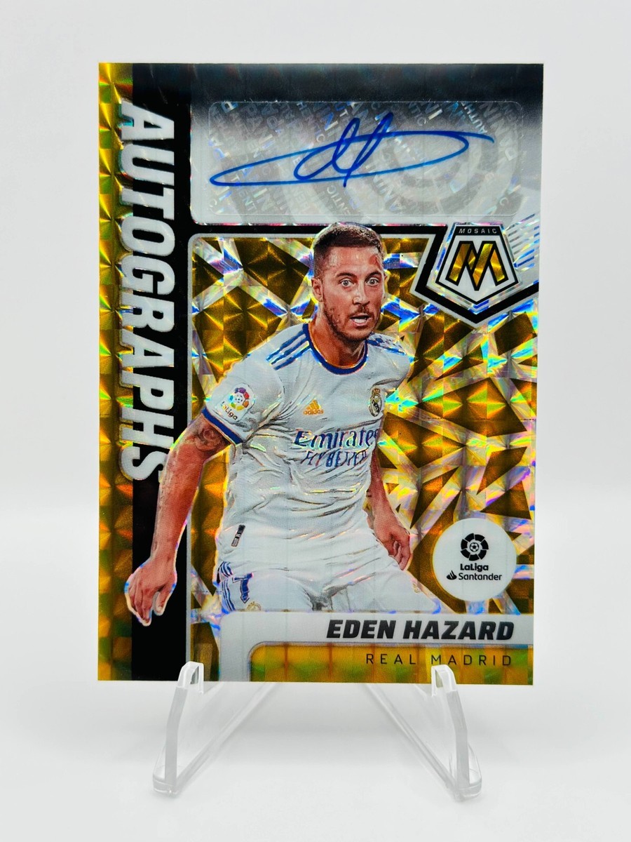 2021-22 Panini Mosaic La Liga Soccer Eden Hazard Black Gold