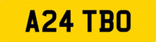 TURBO OLD '83 NUMBER PLATE A24 TBO PORSCHE 911 RENAULT 5 GT FORD ESCORT RS TURBO