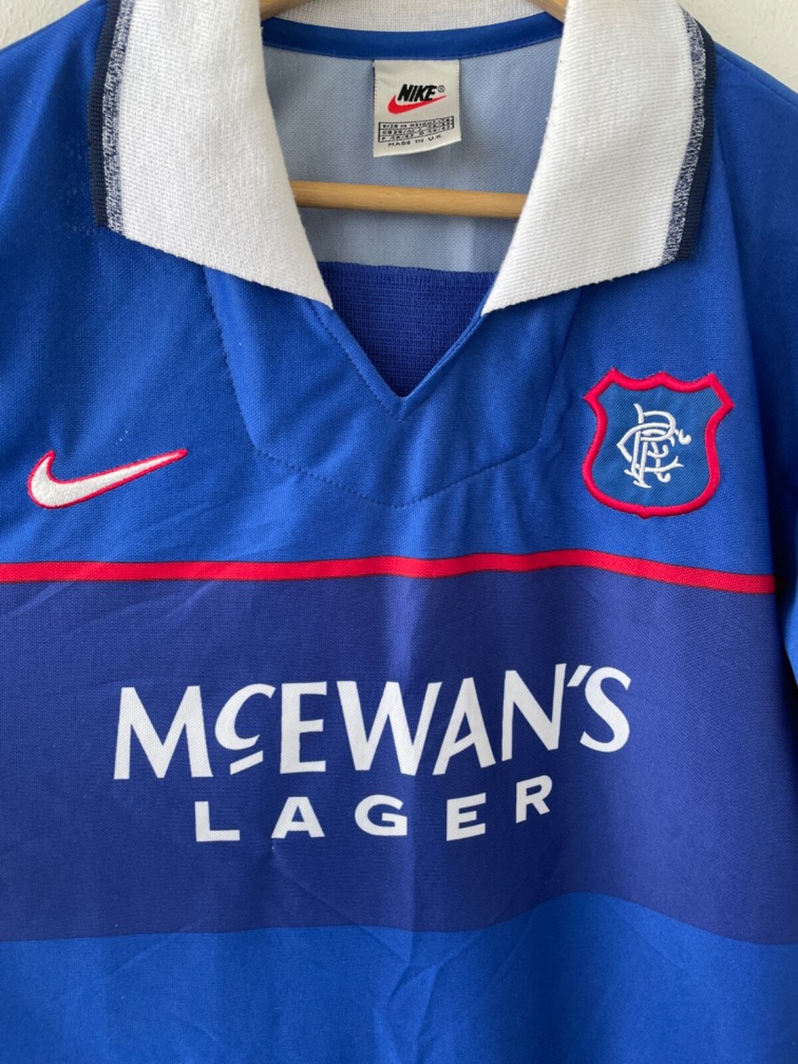 RANGERS GLASGOW 1997-1999 HOME SHIRT FOOTBALL SOCCER JERSEY