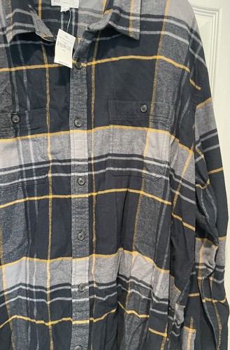 Gap Standard Fit Plaid Multicolor Long Sleeve Flannel Button Up Shirt Men's XXL - Picture 5 of 13