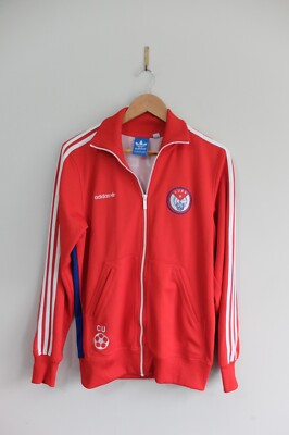 adidas CUBA サッカージャケット 赤 XO 新品未使用アディダスCUBAキューバトラックジャージジャケット