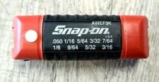 New Snap On ™ Tools Folding SAE Hex Wrench Set Plastic Handle AWEF9K USA 9 keys