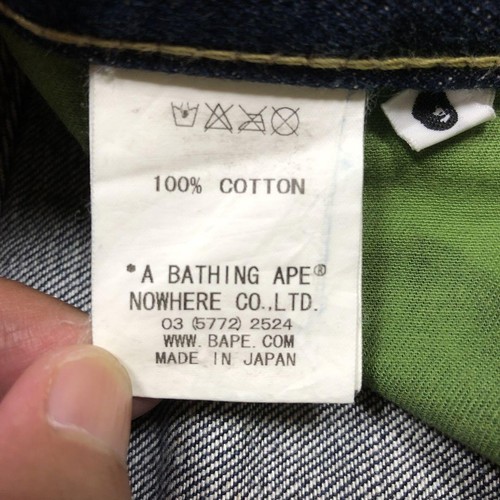 Good Used BAPE Pants M Rare Abathing Ape Used Denim Pants Jeans Star - Picture 6 of 10