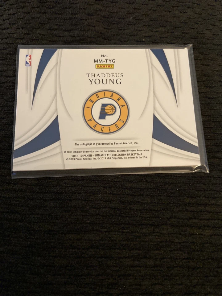 2018/19 Immaculate Basketball Modern Marks Thaddeus Young 8/99 - Image 2 of 3
