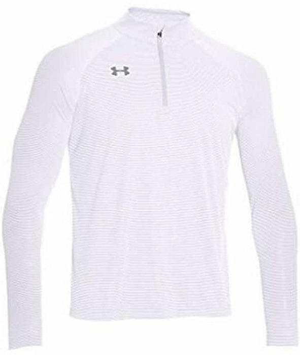 Under Armour Mens Stripe Tech С ДЛИННЫМ РУКАВОМ на молнии 14 БЕЛАЯ полоска См 8390₽