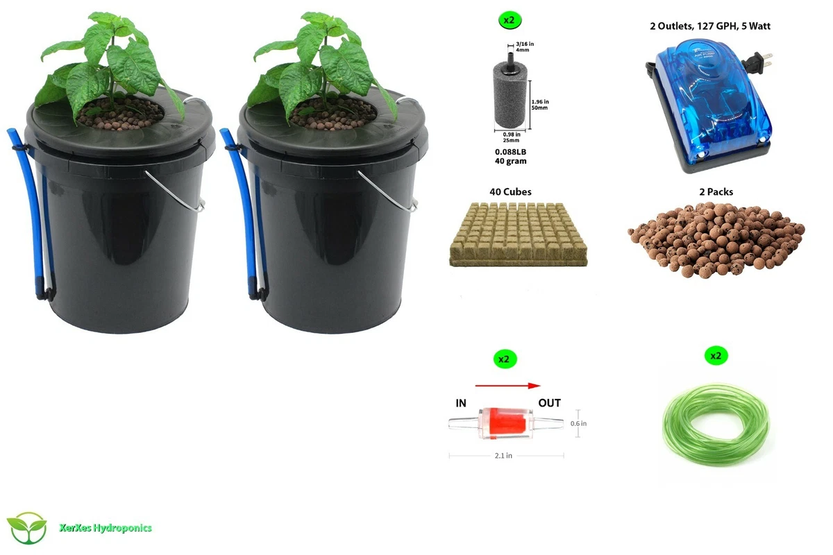 VEVOR DWC Hydroponic System Buckets Deep Water Culture