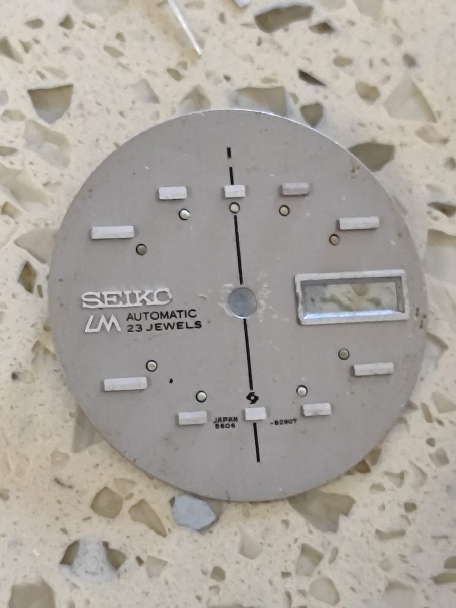 SEIKO LM (LORD MATIC) 5606-5011 Part Dial & hands Silver Used | eBay