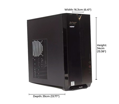Acer Aspire TC-1660 MT Intel i5-10400 2.9GHz 16GB RAM 500GB SSD Wi-Fi+BT Win 10P - Afbeelding 2 van 12