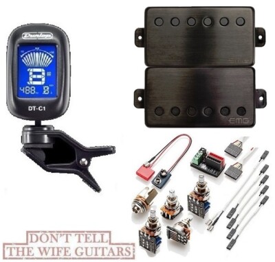EMG 57TW + 66TW BRUSHED BLACK CHROME TW SET STANDARD SPACED SHORT 