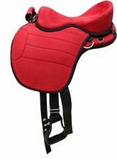 New Synthetic Treeless FREEMAX Youth Adult Saddle with Full Suede Saddle red