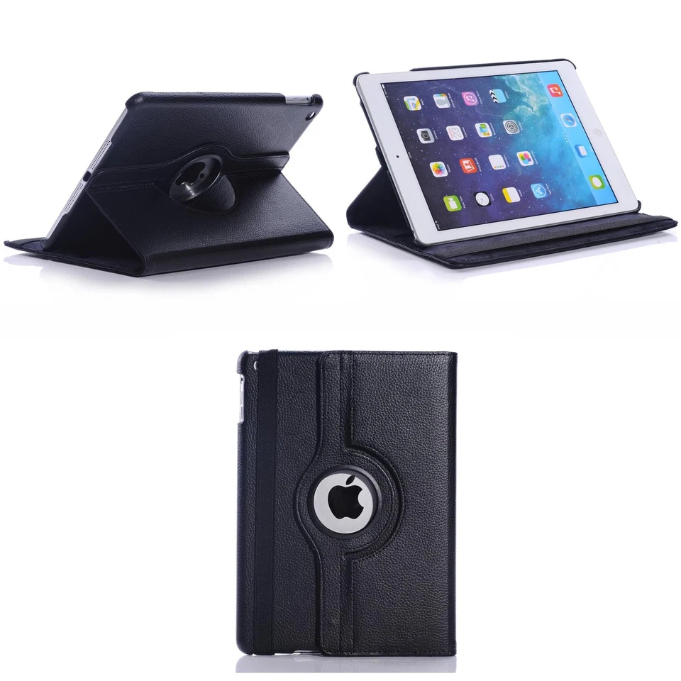 CASE FOR APPLE IPAD AIR IN VARIOUS COLOUR PU LEATHER 360 DEGREE ROTATING COVER - Image 2 of 4