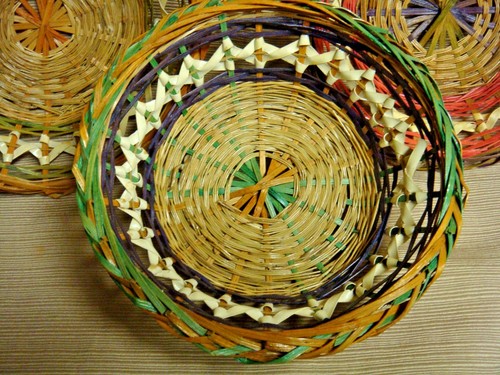 3 Vintage Baskets - Perfect for Snacks - Different Colors - Fancy Design - Bild 3 von 8