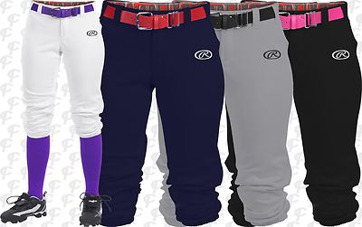 Rawlings Launch Womens Fastpitch Softball Pants WLNCH White, Black, Grey, Navy
