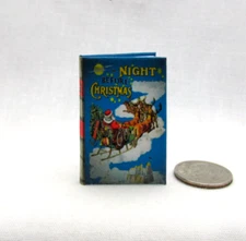 1:6 Scale The NIGHT BEFORE CHRISTMAS Readable Illustrated Miniature Book