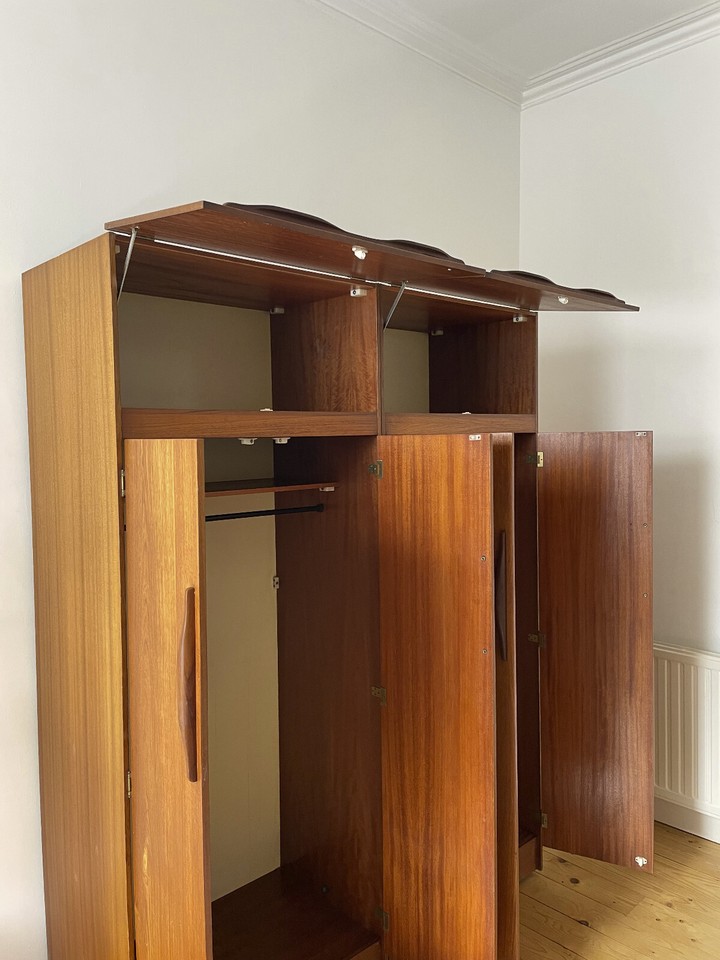 RARE Wardrobe teak wood mid century modern, g plan, tall boy eBay