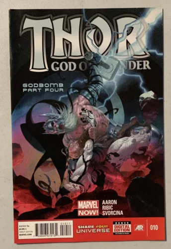 THOR GOD OF THUNDER #10 "GODBOMB" PART 4, 1st Print, NM, (Sept. 2013, Marvel)