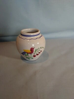 Vase / soliflore / Petit pot en terre cuite émaillé - Photo 1/4