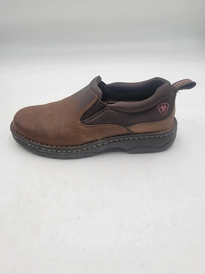 Ariat Women s Sz 6.5B Traverse Slip On Work Leather 10020171 Brown