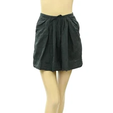 Isabel Marant Check Printed Mini Skirt Green Beach Summer Pull-On S-1 NEW 222809
