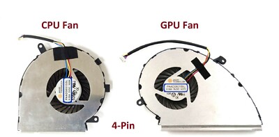 New MSI GP72 7rdx Leopard Pro CPU + GPU Cooling Fan 4-Pins