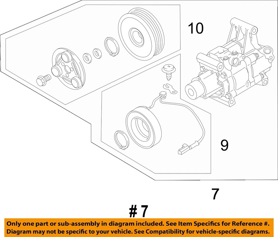 Used A/C Compressor fits: 2014 Mazda 2 Grade A Foto 4 de 4