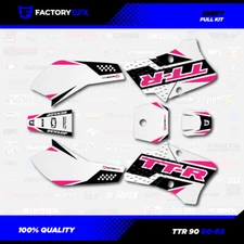 White & Pink Shift Racing Graphics Kit fits 00-08 YAMAHA TTR90 TTR 90 decal