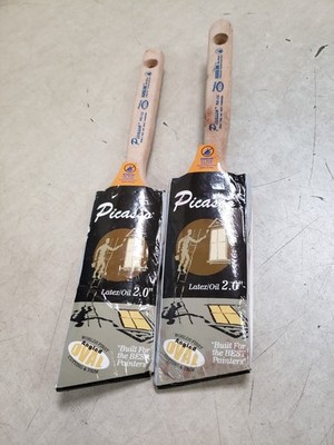 x2 - Proform Picasso PIC1-2.0 Angled Oval 2.0'' Latex/ Oil Paint Brush HARDLINE