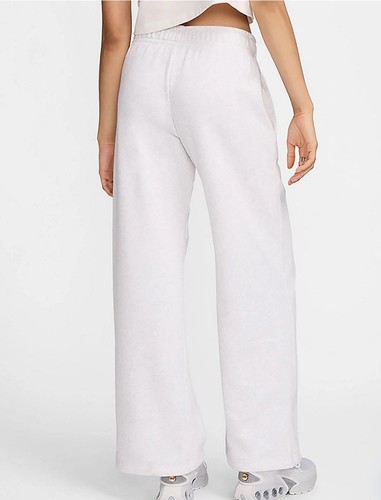 Nike Sportswear Club Fleece Women's Mid-Rise Wide-Leg Sweatpants White Sz XL New - Picture 3 of 9